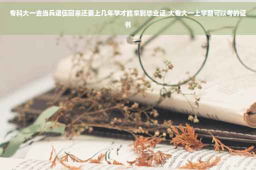 专科大一去当兵退伍回来还要上几年学才能拿到毕业证,大专大一上学期可以考的证书
