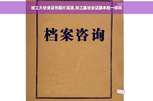 哈工大毕业证书图片高清,哈工威毕业证跟本校一样吗