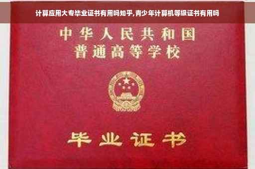 计算应用大专毕业证书有用吗知乎,青少年计算机等级证书有用吗 计算应用大专毕业证书有用吗知乎,青少年计算机等级证书有用吗