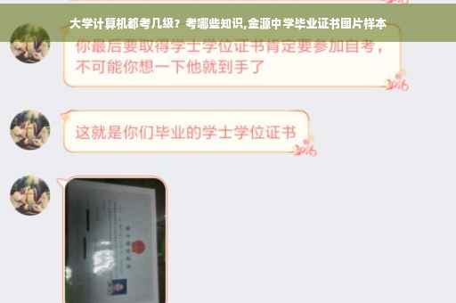 大学计算机都考几级？考哪些知识,金源中学毕业证书图片样本