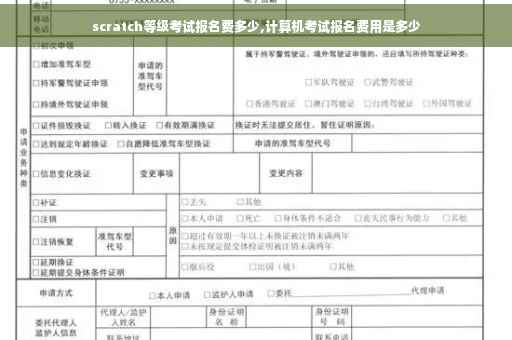 scratch等级考试报名费多少,计算机考试报名费用是多少