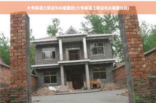 大专英语三级证书从哪里找(大专英语三级证书从哪里找到)