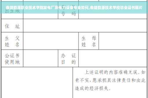 曲靖能源职业技术学院发电厂及电力设备专业如何,曲靖能源技术学校毕业证书图片