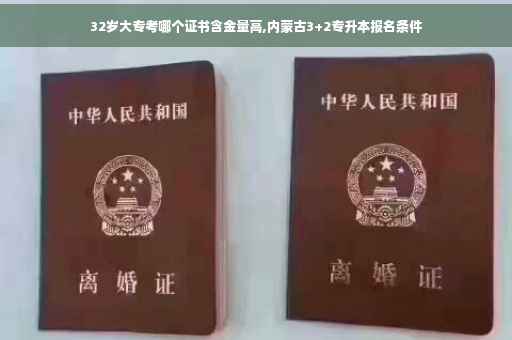 32岁大专考哪个证书含金量高,内蒙古3+2专升本报名条件
