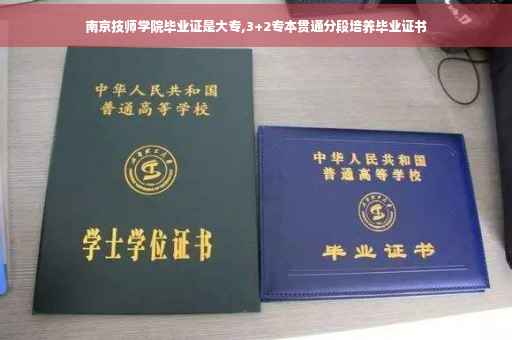 南京技师学院毕业证是大专,3+2专本贯通分段培养毕业证书