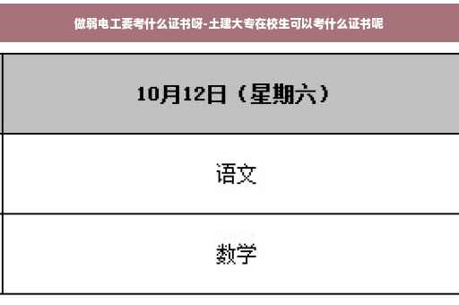 做弱电工要考什么证书呀-土建大专在校生可以考什么证书呢