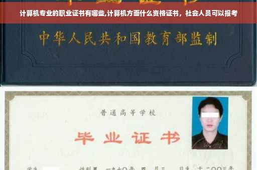 计算机专业的职业证书有哪些,计算机方面什么资格证书，社会人员可以报考