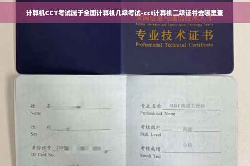 计算机CCT考试属于全国计算机几级考试-cct计算机二级证书去哪里查