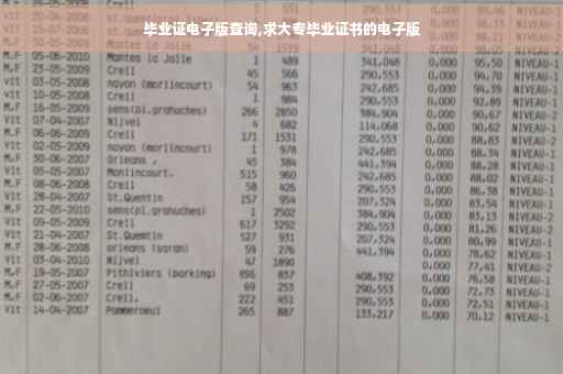 毕业证电子版查询,求大专毕业证书的电子版