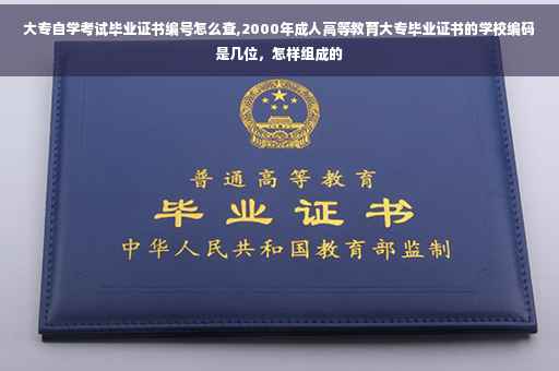 大专自学考试毕业证书编号怎么查,2000年成人高等教育大专毕业证书的学校编码是几位，怎样组成的