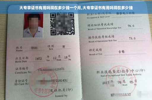 大专拿证书有用吗现在多少钱一个月,大专拿证书有用吗现在多少钱