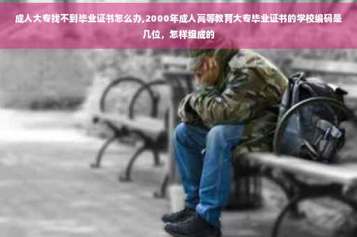 成人大专找不到毕业证书怎么办,2000年成人高等教育大专毕业证书的学校编码是几位，怎样组成的