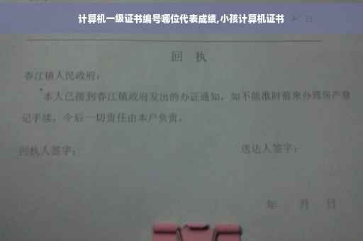 计算机一级证书编号哪位代表成绩,小孩计算机证书