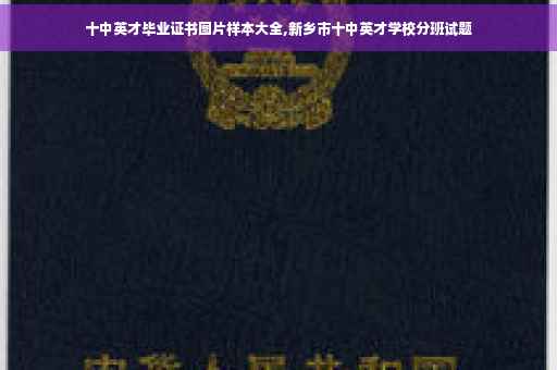 十中英才毕业证书图片样本大全,新乡市十中英才学校分班试题