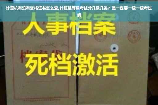 计算机有没有资格证书怎么查,计算机等级考试分几级几类？是一定要一级一级考过吗