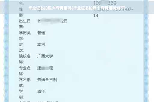 毕业证书拍照大专有用吗(毕业证书拍照大专有用吗知乎)