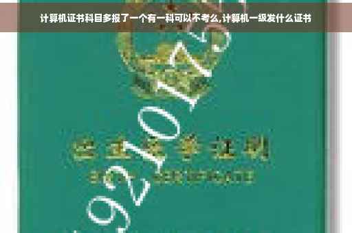 计算机证书科目多报了一个有一科可以不考么,计算机一级发什么证书