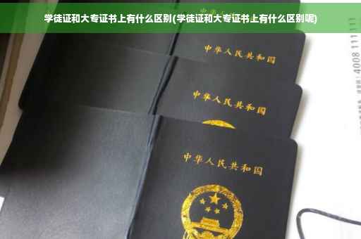 学徒证和大专证书上有什么区别(学徒证和大专证书上有什么区别呢)