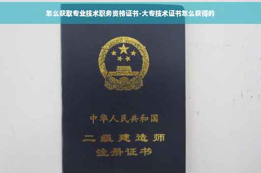 怎么获取专业技术职务资格证书-大专技术证书怎么获得的
