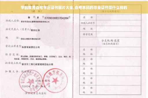 学前教育自考学历证书图片大全,自考本科的毕业证书是什么样的