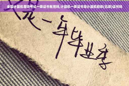 全国计算机等级考试一级证书有用吗,计算机一级证书是计算机初级(五级)证书吗