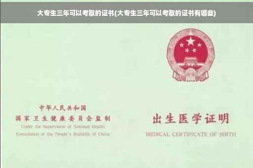 大专生三年可以考取的证书(大专生三年可以考取的证书有哪些)