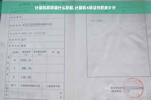 计算机四级算什么职称,计算机4级证书积多少分