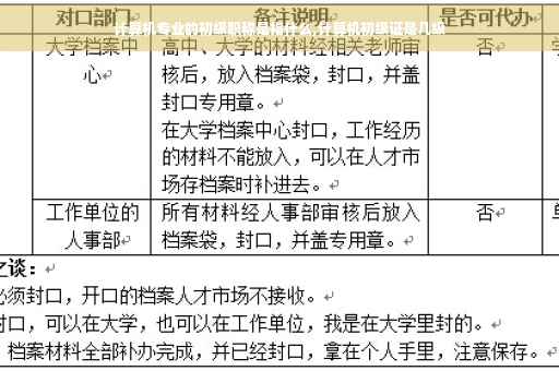 计算机专业的初级职称是指什么,计算机初级证是几级