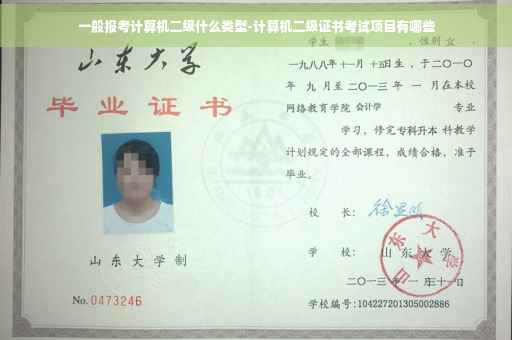 一般报考计算机二级什么类型-计算机二级证书考试项目有哪些
