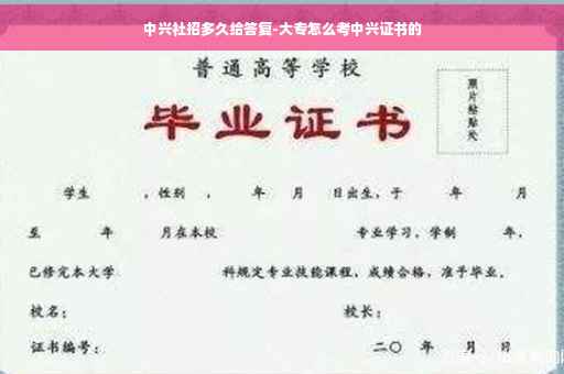 中兴社招多久给答复-大专怎么考中兴证书的