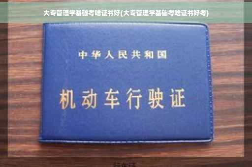 大专管理学基础考啥证书好(大专管理学基础考啥证书好考)