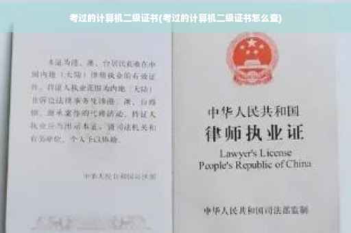 考过的计算机二级证书(考过的计算机二级证书怎么查)