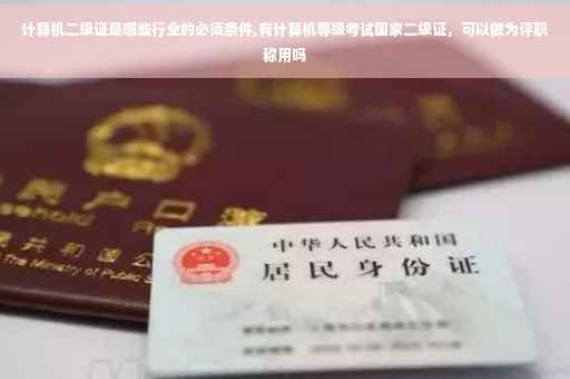 计算机二级证是哪些行业的必须条件,有计算机等级考试国家二级证，可以做为评职称用吗