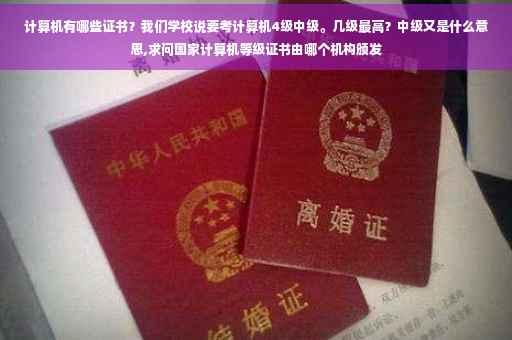 计算机有哪些证书？我们学校说要考计算机4级中级。几级最高？中级又是什么意思,求问国家计算机等级证书由哪个机构颁发