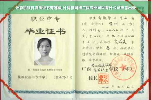 计算机软件资质证书有哪些,计算机网络工程专业可以考什么证挂靠出去