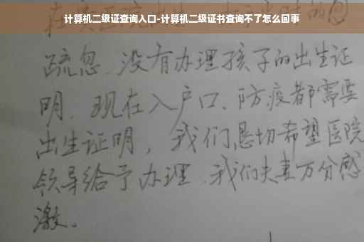 计算机二级证查询入口-计算机二级证书查询不了怎么回事
