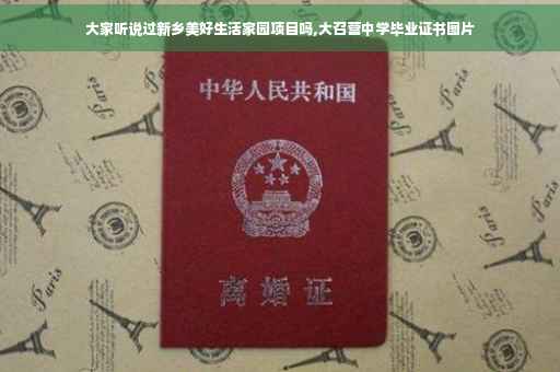 大家听说过新乡美好生活家园项目吗,大召营中学毕业证书图片