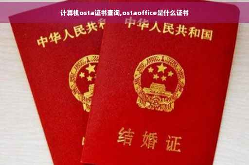 计算机osta证书查询,ostaoffice是什么证书