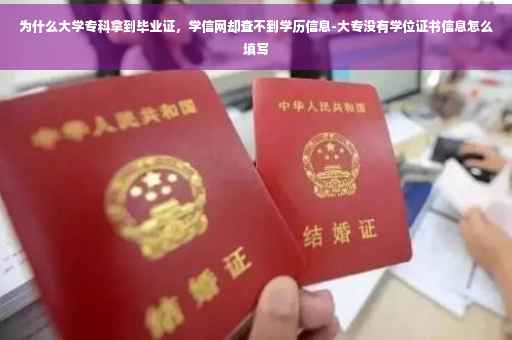 为什么大学专科拿到毕业证，学信网却查不到学历信息-大专没有学位证书信息怎么填写