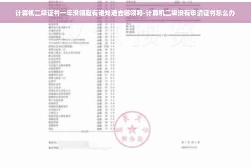 计算机二级证书一年没领取有谁知道去哪领吗-计算机二级没有申请证书怎么办