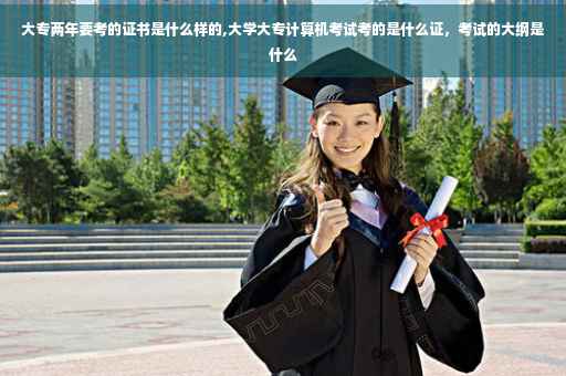 大专两年要考的证书是什么样的,大学大专计算机考试考的是什么证，考试的大纲是什么