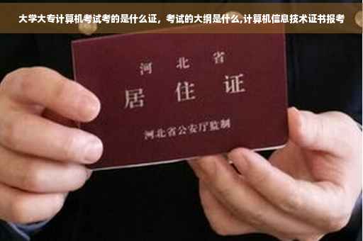 大学大专计算机考试考的是什么证，考试的大纲是什么,计算机信息技术证书报考