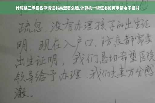 计算机二级报名申请证书类型怎么选,计算机一级证书如何申请电子证书