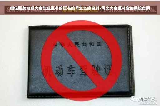 哪位朋友知道大专毕业证书的证书编号怎么能查到-河北大专证书查询系统官网
