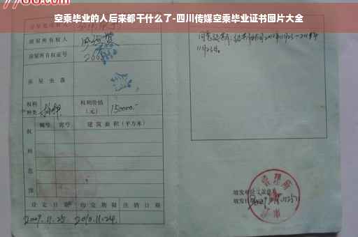 空乘毕业的人后来都干什么了-四川传媒空乘毕业证书图片大全