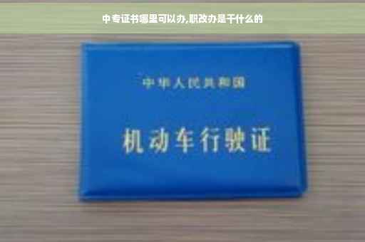 中专证书哪里可以办,职改办是干什么的