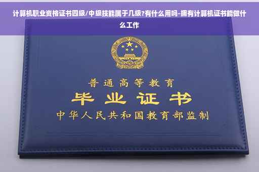 计算机职业资格证书四级/中级技能属于几级?有什么用吗-拥有计算机证书能做什么工作