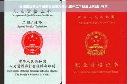天津蓟县各高中录取分数线为多少,蓟州二中毕业证书图片样本