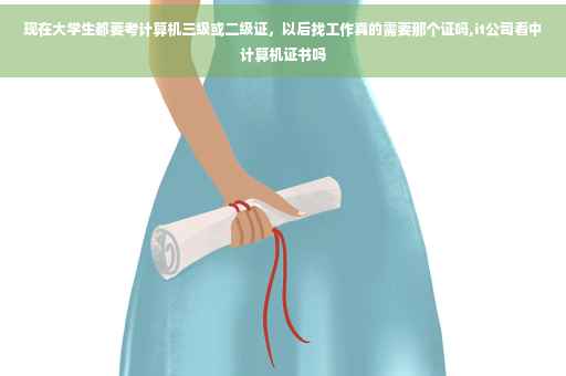 现在大学生都要考计算机三级或二级证,以后找工作真的需要那个证吗,it公司看中计算机证书吗 现在大学生都要考计算机三级或二级证,以后找工作真的需要那个证吗,it公司看中计算机证书吗