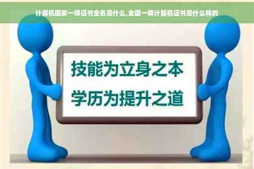 计算机国家一级证书全名是什么,全国一级计算机证书是什么样的